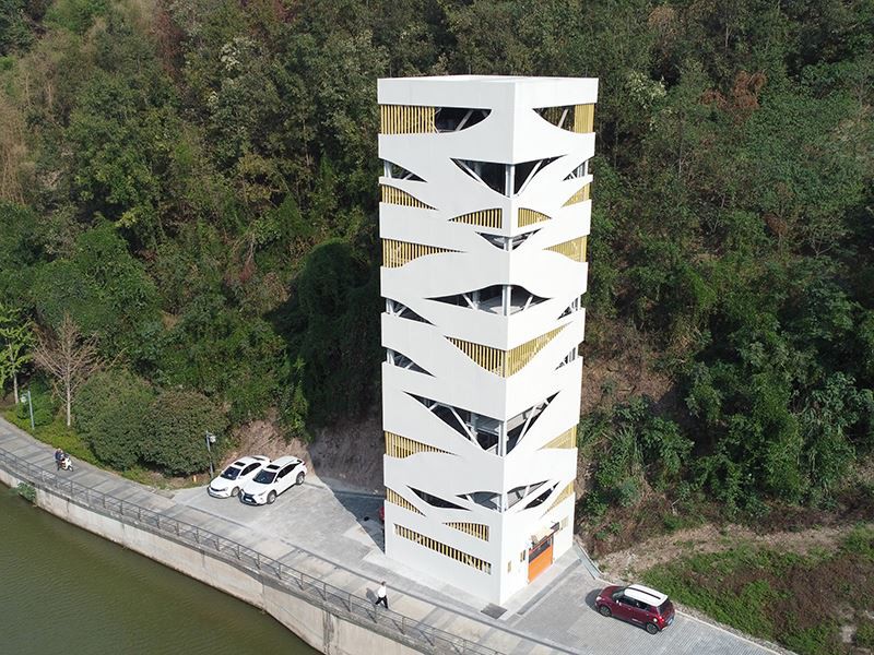 Kam-tand verticaal liftparkeersysteem
