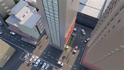 Veiligheidsarchitectuur in parkeersystemen met verticale liften