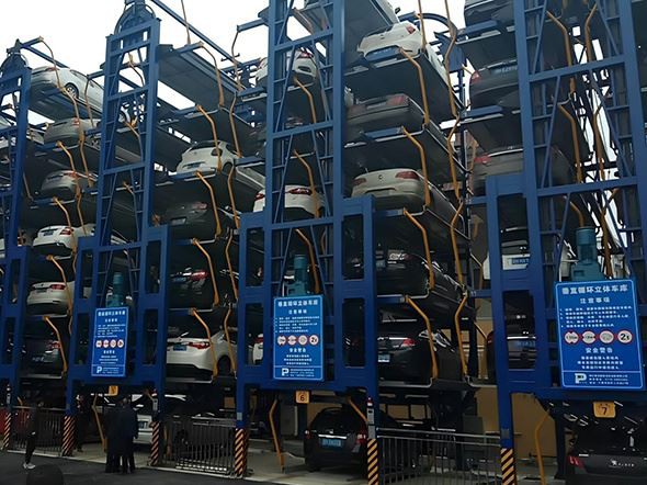 Parkeersysteem met verticale circulatie
